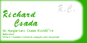 richard csada business card